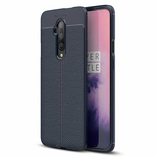 

Защитный чехол Deexe Leather Cover для OnePlus 7T Pro - Dark Blue