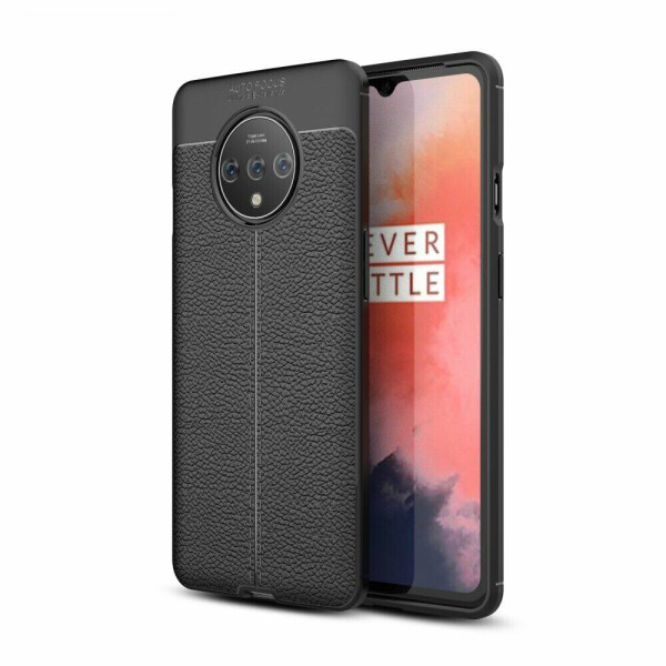 

Защитный чехол Deexe Leather Cover для OnePlus 7T - Black