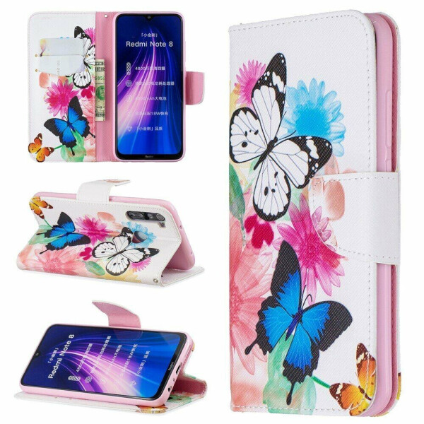 

Чехол-книжка Deexe Color Wallet для Xiaomi Redmi Note 8 - Butterflies