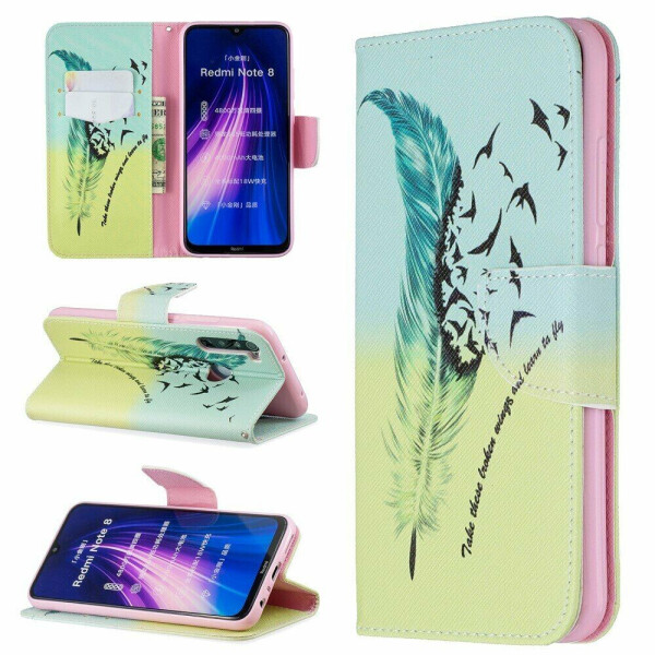 

Чехол-книжка Deexe Color Wallet для Xiaomi Redmi Note 8 - Feather