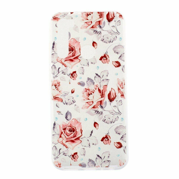 

Силиконовый (TPU) чехол Deexe Pretty Glossy для Xiaomi Redmi Note 8 - Red Flowers