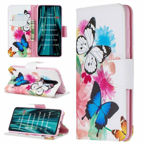 

Чехол-книжка Deexe Color Wallet для Xiaomi Redmi Note 8 Pro - Vivid Butterflies