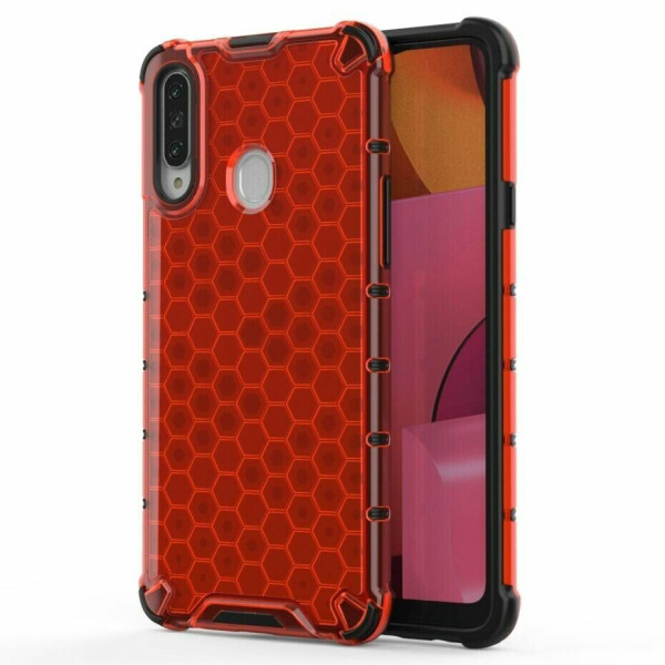 

Защитный чехол Deexe Honeycomb Series для Samsung Galaxy A20s (A207) - Red