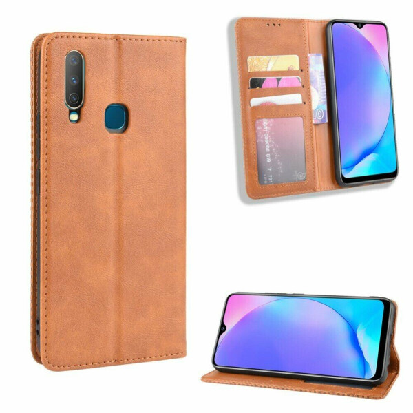 

Чехол Deexe Retro Style для VIVO Y17 / Y15 - Brown