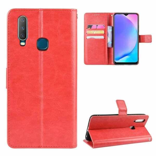 

Чехол-книжка Deexe Wallet Style для VIVO Y17 / Y15 - Red