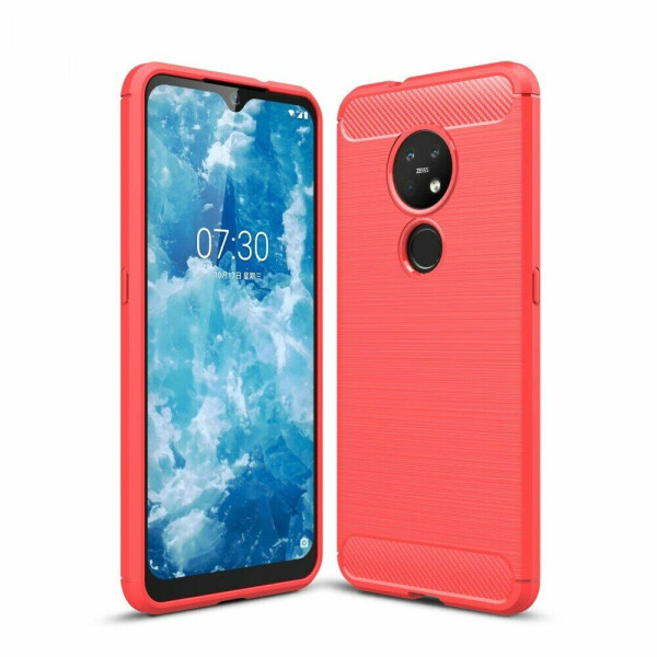 

Защитный чехол UniCase Carbon для Nokia 7.2 - Red