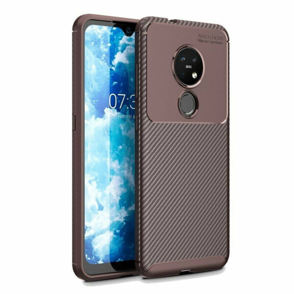 

Защитный чехол Deexe Fusion для Nokia 7.2 - Brown