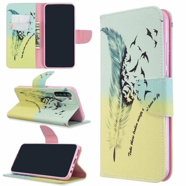

Чехол-книжка Deexe Color Wallet для Xiaomi Redmi Note 8T - Feather Pattern