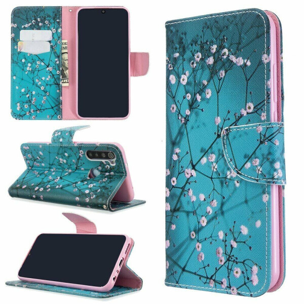 

Чехол-книжка Deexe Color Wallet для Xiaomi Redmi Note 8T - Tree with Flowers