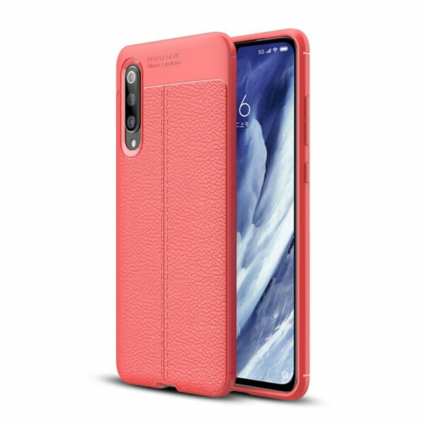 

Защитный чехол Deexe Leather Cover для Xiaomi Mi 9 Pro - Red