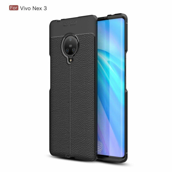 

Защитный чехол Deexe Leather Cover для VIVO NEX 3 - Black