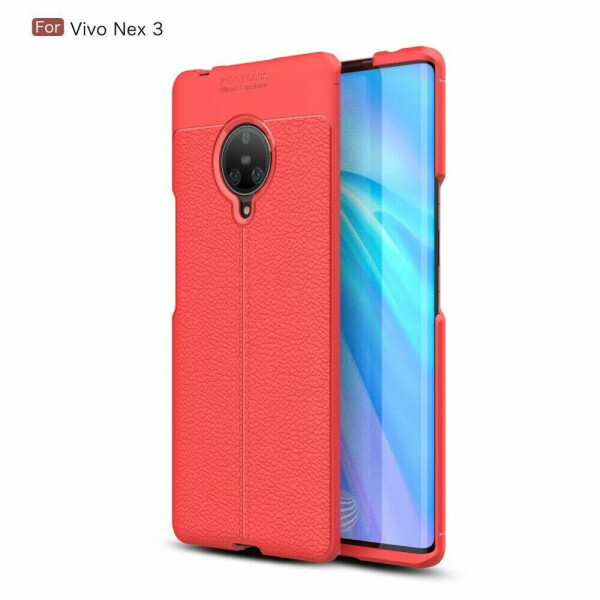 

Защитный чехол Deexe Leather Cover для VIVO NEX 3 - Red
