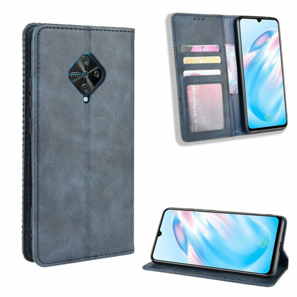 

Чехол Deexe Retro Style для VIVO V17 - Blue