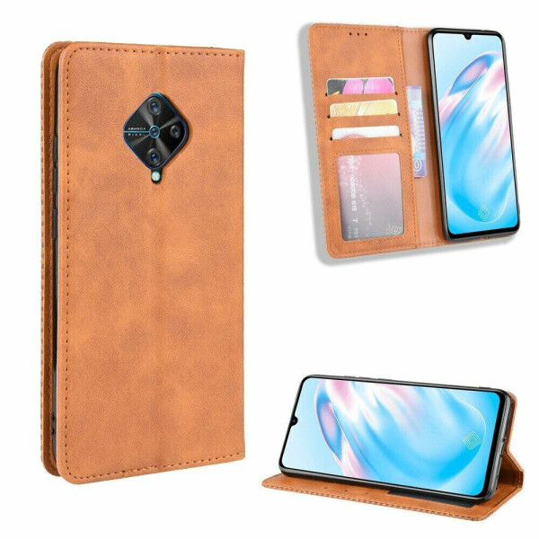 

Чехол Deexe Retro Style для VIVO V17 - Brown