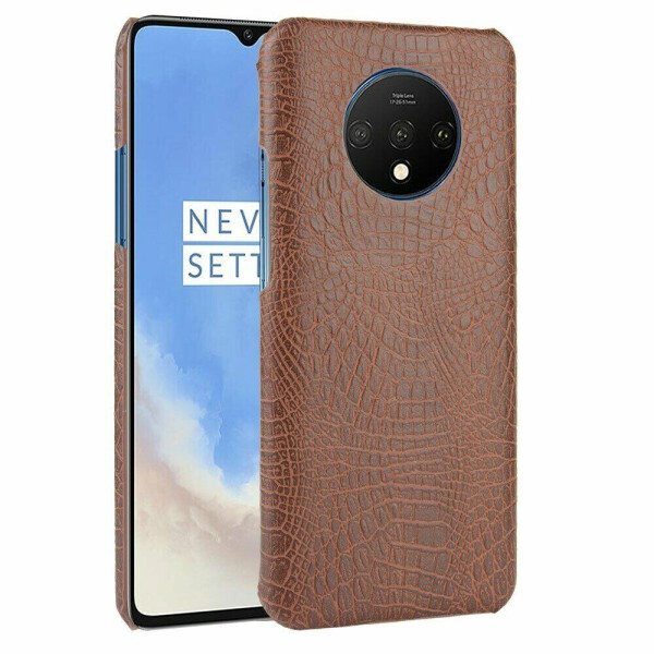

Защитный чехол Deexe Croco Style для OnePlus 7T - Brown