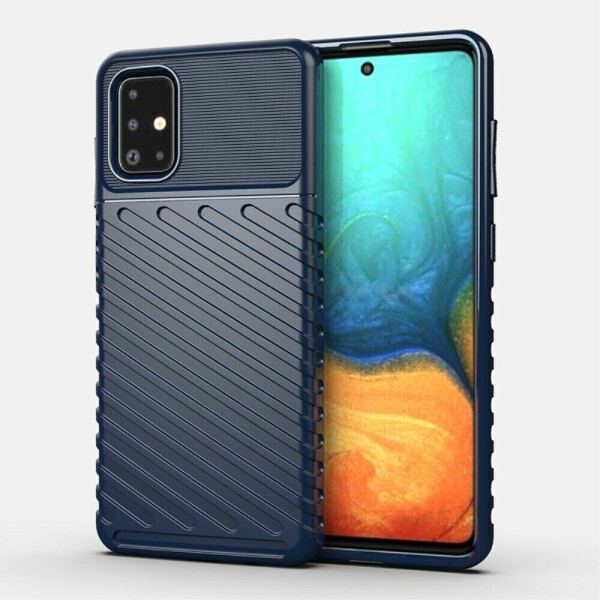 

Защитный чехол Deexe Thunder Series для Samsung Galaxy A71 - Blue