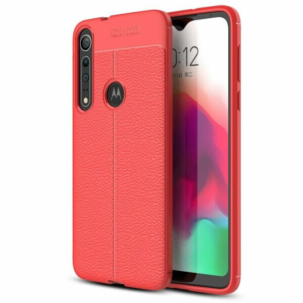 

Защитный чехол Deexe Leather Cover для Motorola Moto G8 Play - Red