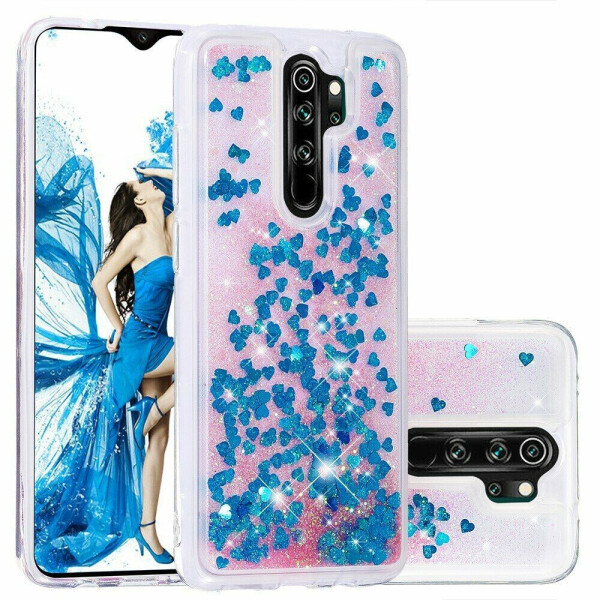 

Силиконовый (TPU) чехол Deexe Liquid Glitter для Xiaomi Redmi Note 8 Pro - Blue