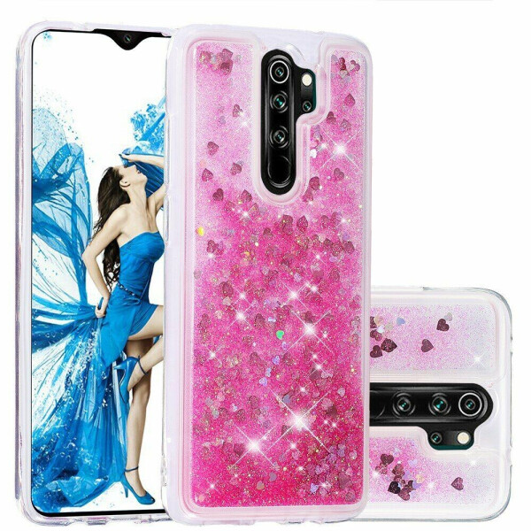 

Силиконовый (TPU) чехол Deexe Liquid Glitter для Xiaomi Redmi Note 8 Pro - Pink