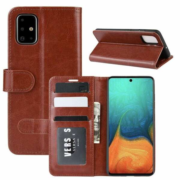 

Чехол-книжка Deexe Wallet Style для Samsung Galaxy A71 - Brown