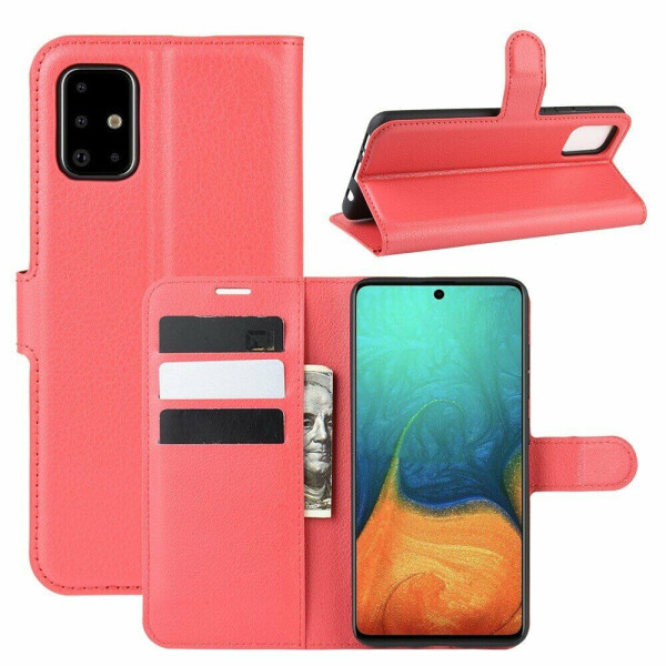 

Чехол-книжка Deexe Book Type для Samsung Galaxy A71 - Red