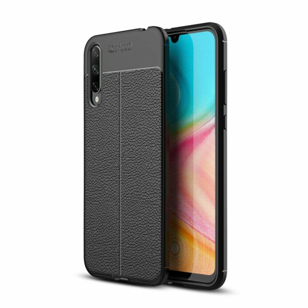 

Защитный чехол Deexe Leather Cover для Huawei Honor 20 Lite - Black