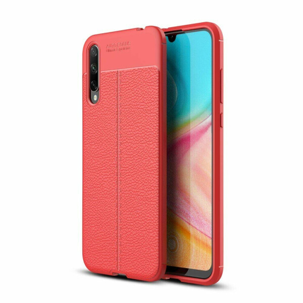 

Защитный чехол Deexe Leather Cover для Huawei Honor 20 Lite - Red