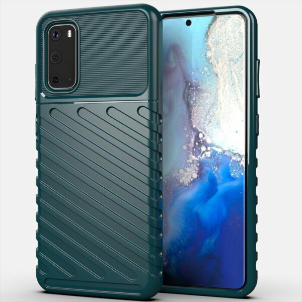 

Защитный чехол Deexe Thunder Series для Samsung Galaxy S20 (G980) - Green