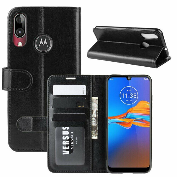 

Чехол-книжка Deexe Wallet Style для Motorola E6 Plus (XT2025) - Black