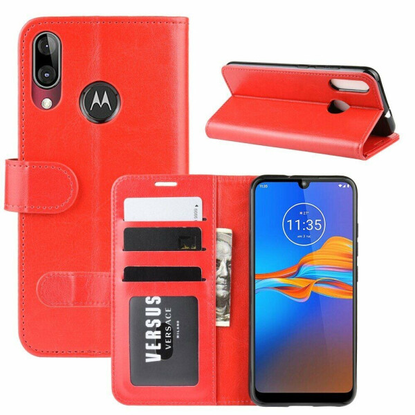 

Чехол-книжка Deexe Wallet Style для Motorola E6 Plus (XT2025) - Red