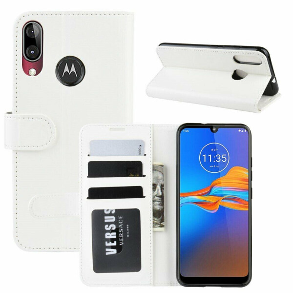 

Чехол-книжка Deexe Wallet Style для Motorola E6 Plus (XT2025) - White