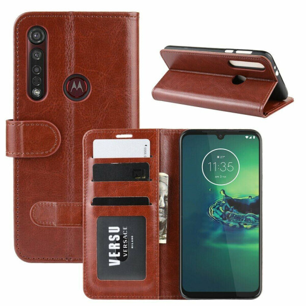 

Чехол-книжка Deexe Wallet Style для Motorola Moto G8 Plus (XT2019) - Brown