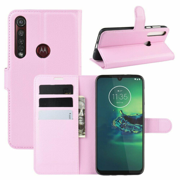 

Чехол-книжка Deexe Book Type для Motorola Moto G8 Plus (XT2019) - Pink