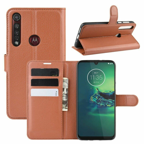 

Чехол-книжка Deexe Book Type для Motorola Moto G8 Plus (XT2019) - Brown
