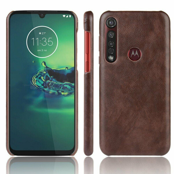 

Защитный чехол Deexe Leather Back Cover для Motorola Moto G8 Plus (XT2019) - Brown