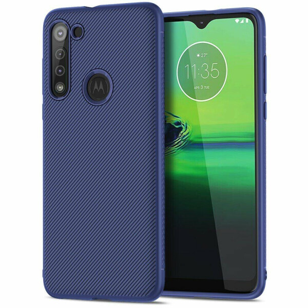 

Защитный чехол UniCase Twill Soft для Motorola Moto G8 - Blue