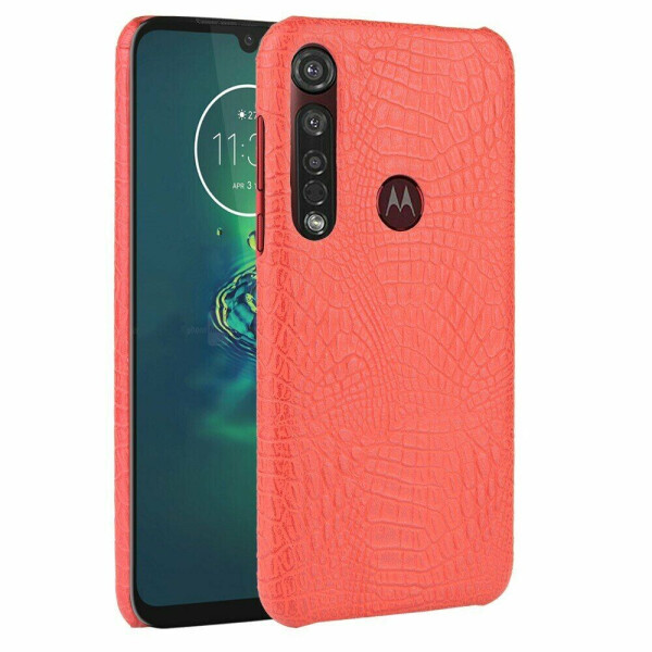 

Защитный чехол Deexe Croco Style для Motorola Moto G8 Plus (XT2019) - Red