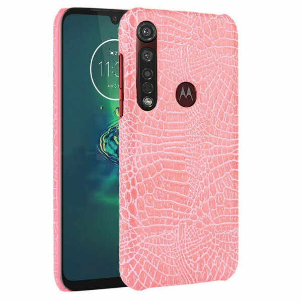 

Защитный чехол Deexe Croco Style для Motorola Moto G8 Plus (XT2019) - Pink