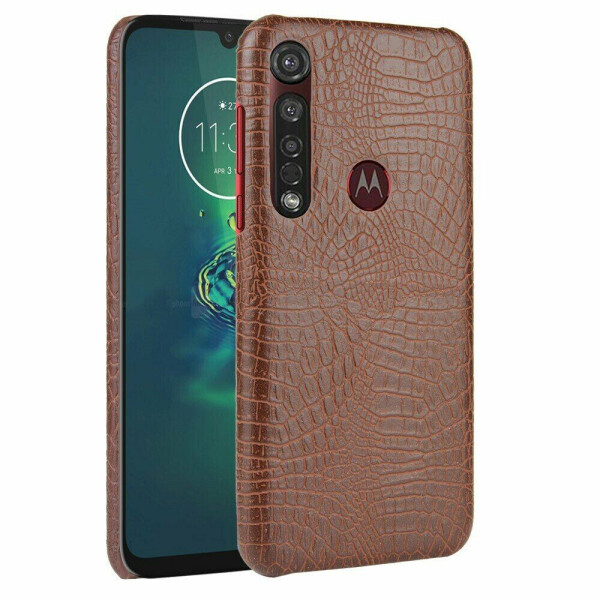 

Защитный чехол Deexe Croco Style для Motorola Moto G8 Plus (XT2019) - Brown