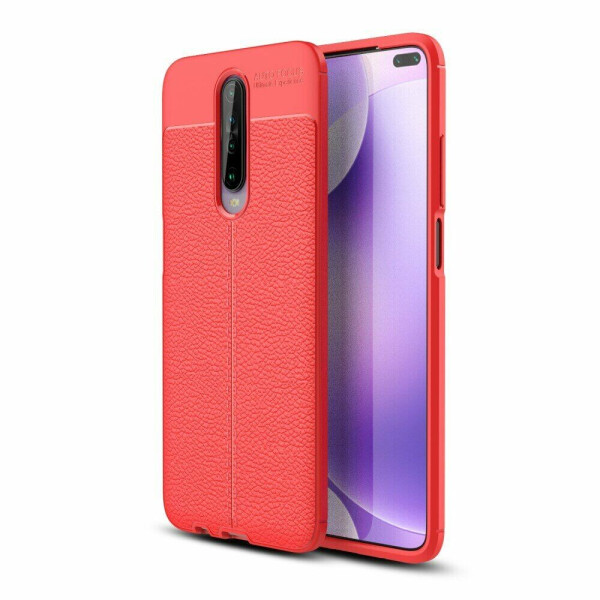 

Защитный чехол Deexe Leather Cover для Xiaomi Redmi K30 / Poco X2 - Red