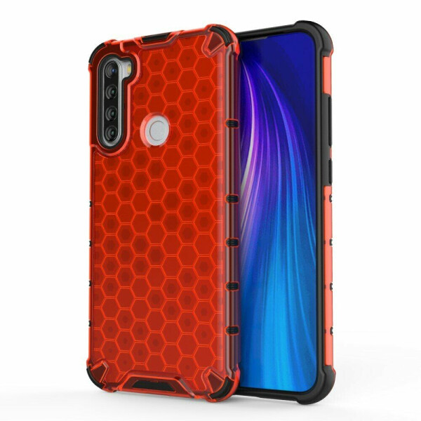 

Защитный чехол Deexe Honeycomb Series для Xiaomi Redmi Note 8T - Red