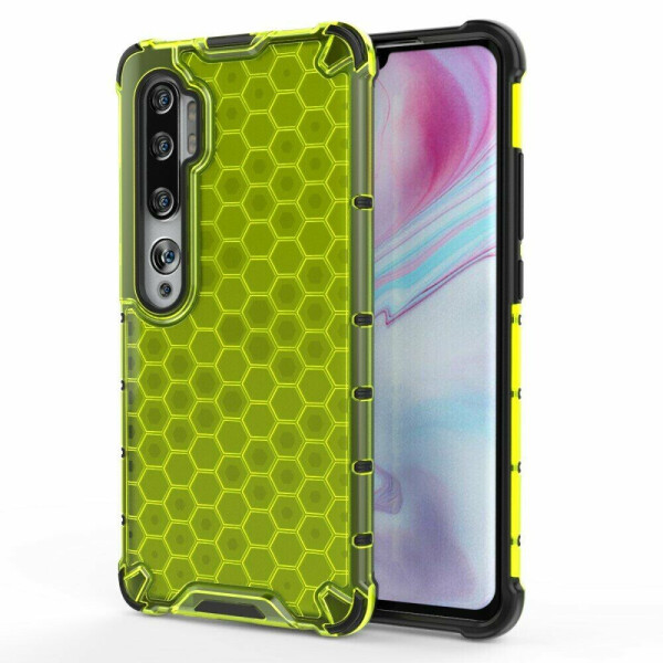 

Защитный чехол Deexe Honeycomb Series для Xiaomi Mi Note 10 / Mi Note 10 Pro - Green