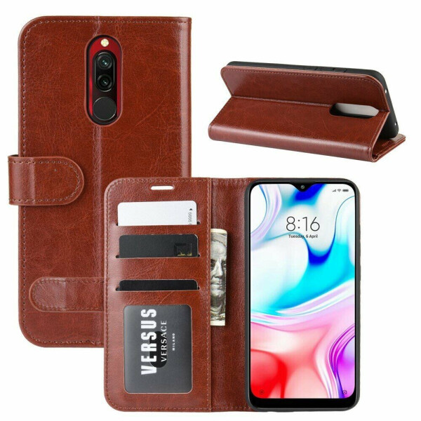 

Чехол-книжка Deexe Wallet Style для Xiaomi Redmi 8 - Brown