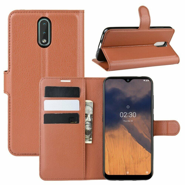 

Чехол-книжка Deexe Book Type для Nokia 2.3 - Brown