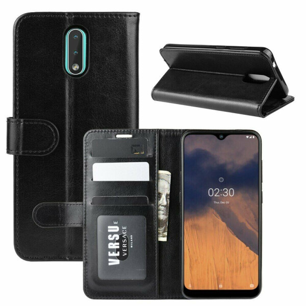 

Чехол-книжка Deexe Wallet Style для Nokia 2.3 - Black