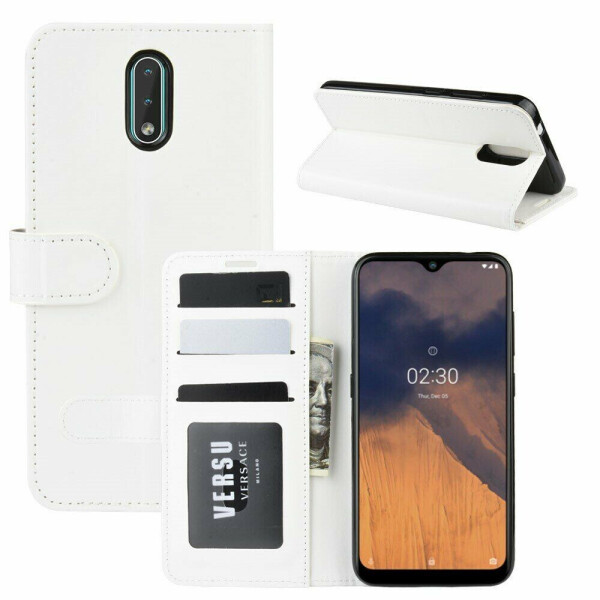 

Чехол-книжка Deexe Wallet Style для Nokia 2.3 - White