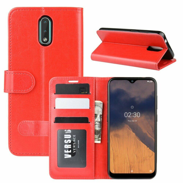 

Чехол-книжка Deexe Wallet Style для Nokia 2.3 - Red