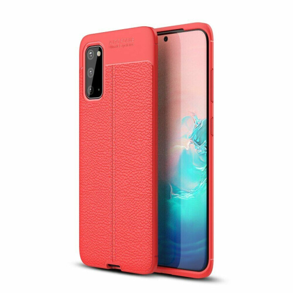 

Защитный чехол Deexe Leather Cover для Samsung Galaxy S20 (G980) - Red