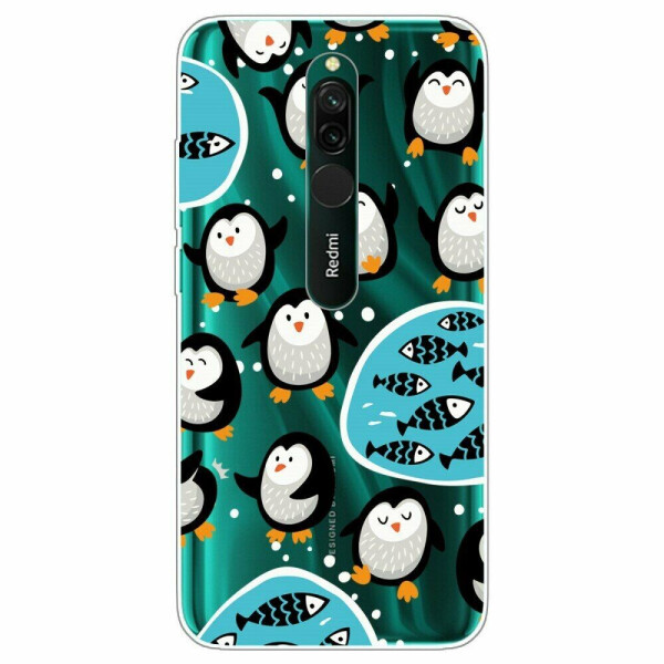 

Силиконовый (TPU) чехол Deexe Pretty Glossy для Xiaomi Redmi 8 - Penguin