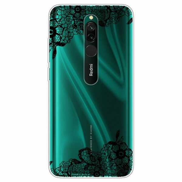 

Силиконовый (TPU) чехол Deexe Pretty Glossy для Xiaomi Redmi 8 - Black Flower